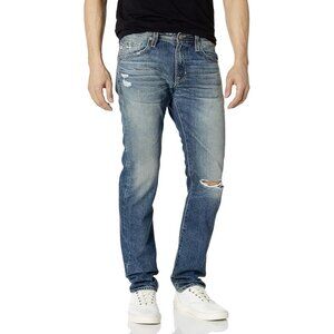 AG Adriano Goldschmied Men's Tellis Modern Slim Fit Jeans Distressed 34x33 Blue